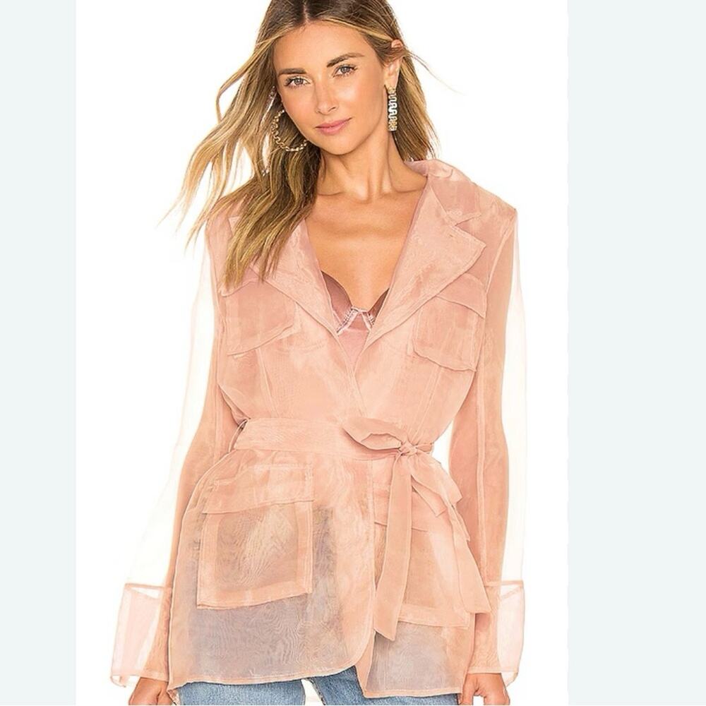 Aeryne Felipe Suit Jacket Sheer Pink Size S